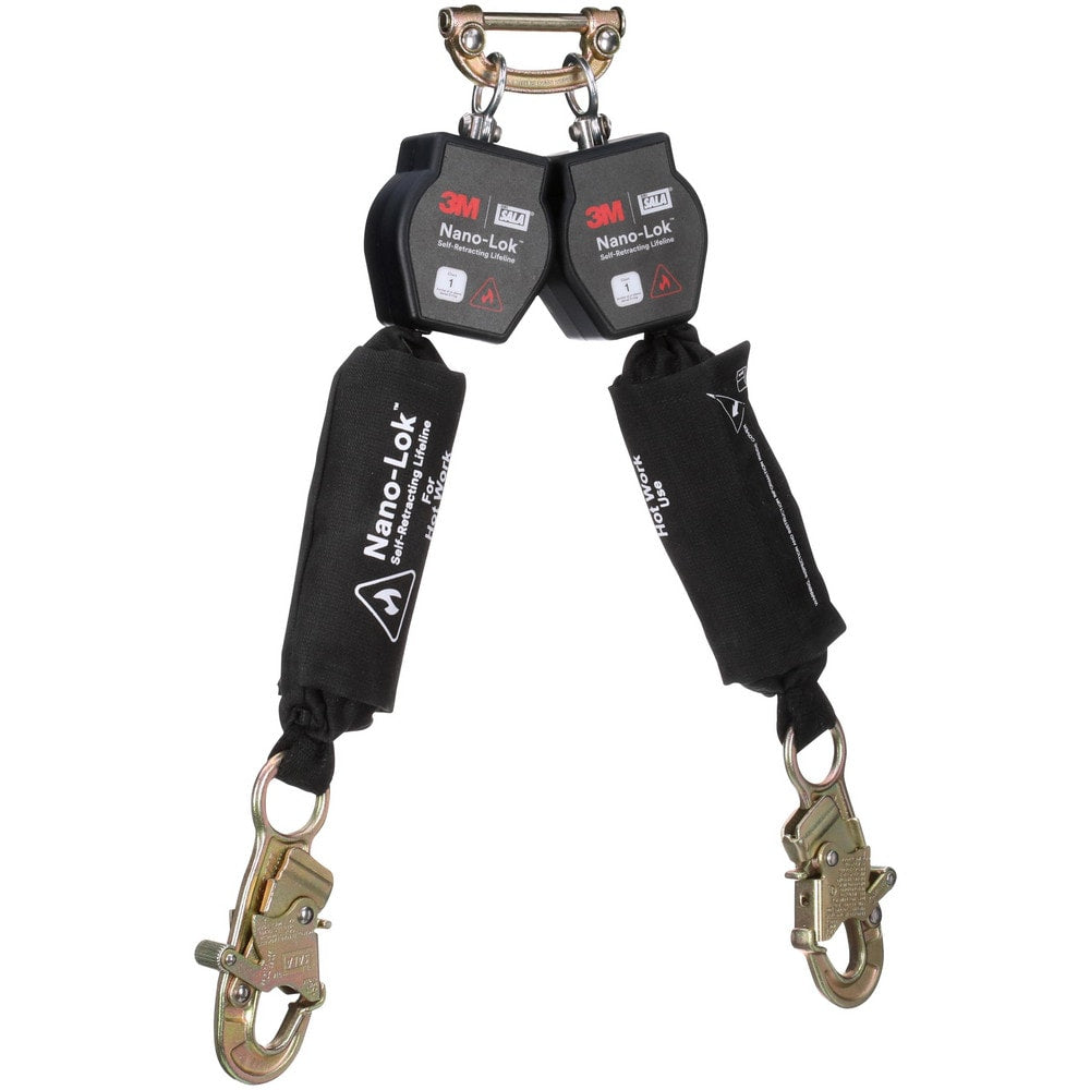 Self-Retracting Lifeline: 420 lb Capacity, 6.00' Lifeline, Single Pin Connector