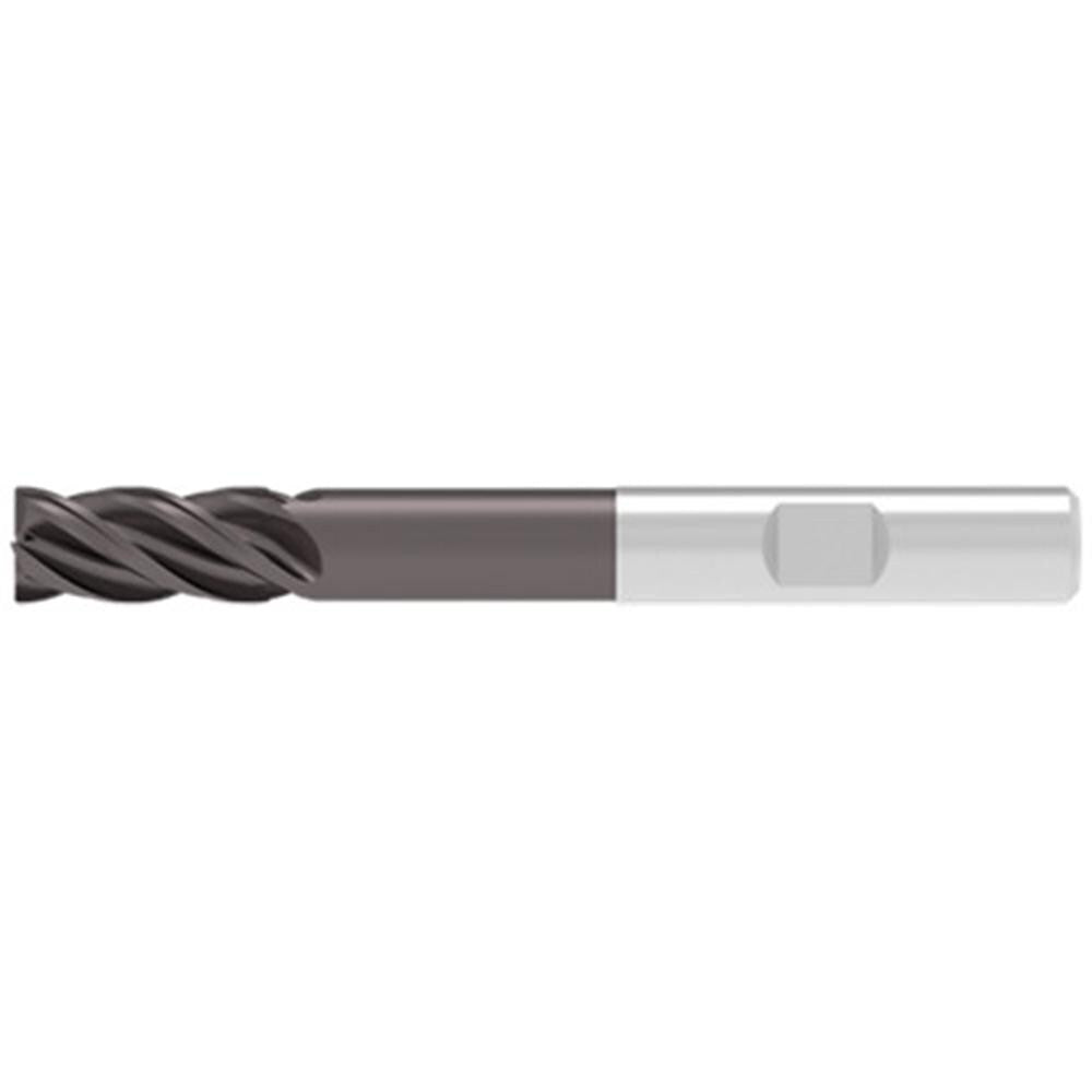 Corner Chamfer End Mill: 8.00 mm Dia, 17.00 mm LOC, 4 Flute, 0.20 mm Chamfer Width, Solid Carbide