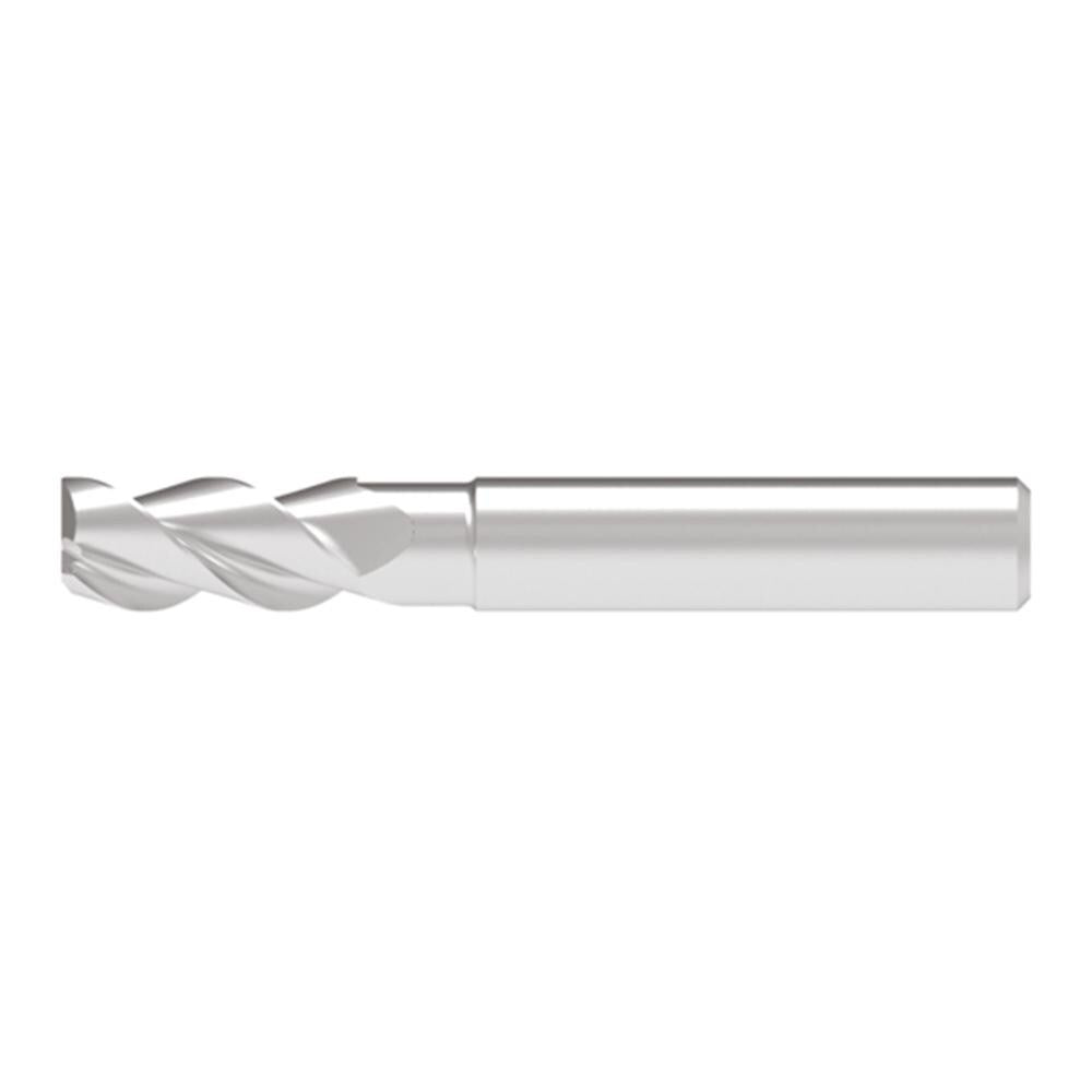 Corner Radius End Mill: 5.00 mm Dia, 10.50 mm LOC, 0.30 mm Radius, 3 Flute, Solid Carbide