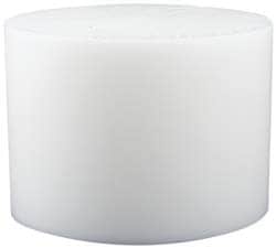 Plastic Disc: Polytetrafluroethylene, 4" Dia, White