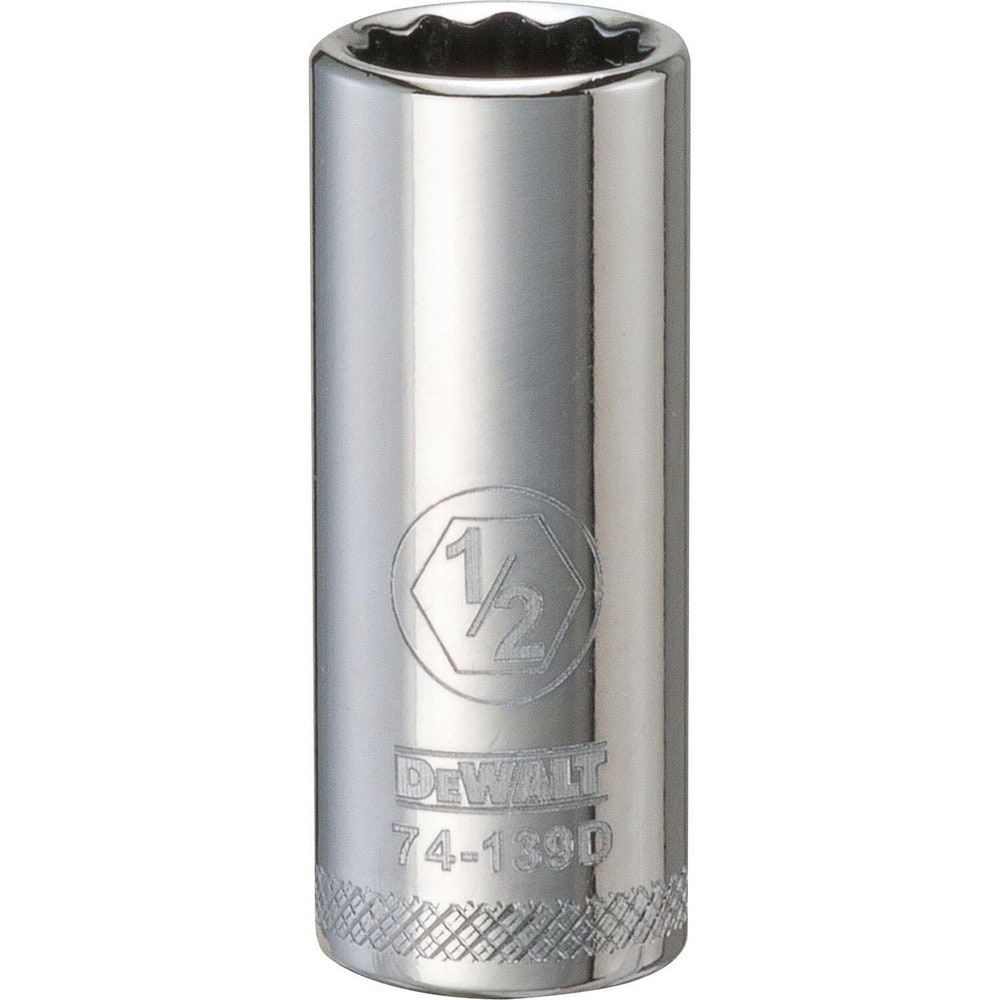 Deep Hand Socket: 3/8" Drive, 1/2" Socket, 12-Point