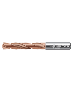 3/16″ Dia. × 0.236″ Shank × 1-47/64″ Flute Length × 3-15/64″ OAL, 5xD, 140°, 2xD Flute, Coolant Thru, DIN 6537 L, Round Solid Carbide Drill