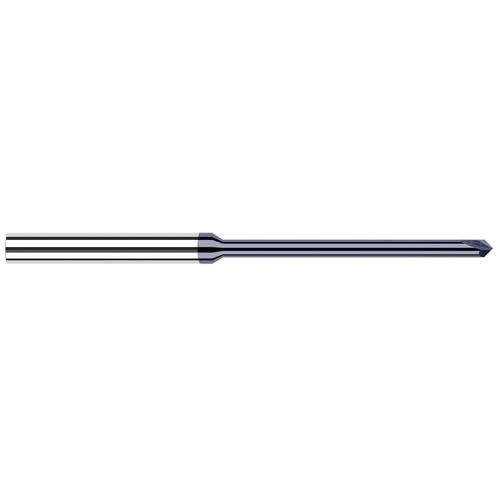 Chamfer Mill: 3/64" Dia, 1/8" Shank Dia, 2 Flute, Solid Carbide, Single End
