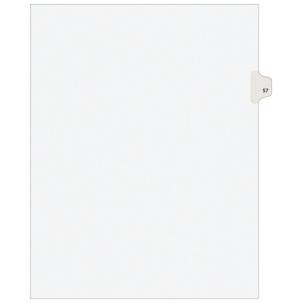 11 x 8 1/2" 57" Label, 25 Tabs, Unpunched, Preprinted Tab Dividers