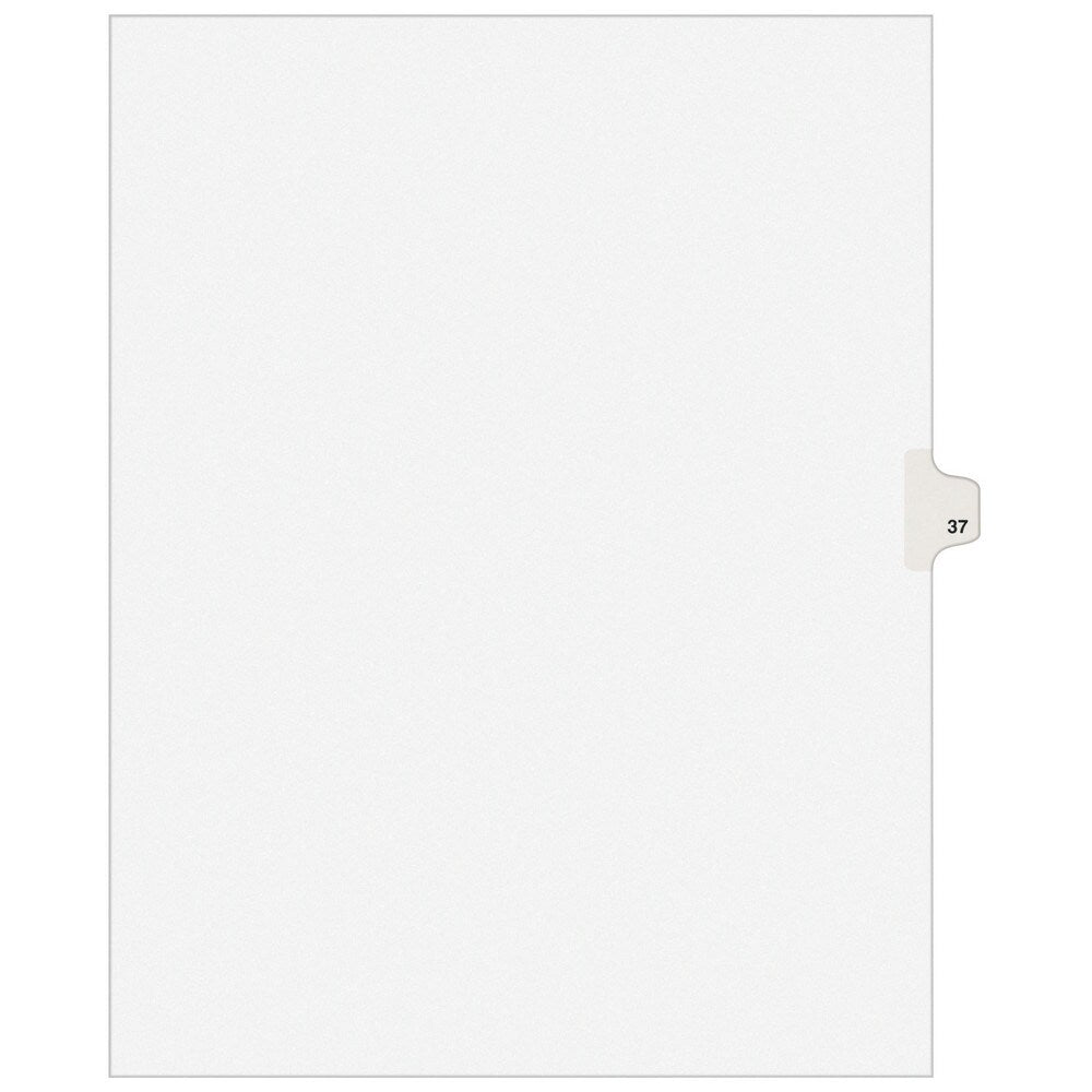 11 x 8 1/2" 37" Label, 25 Tabs, Unpunched, Preprinted Tab Dividers