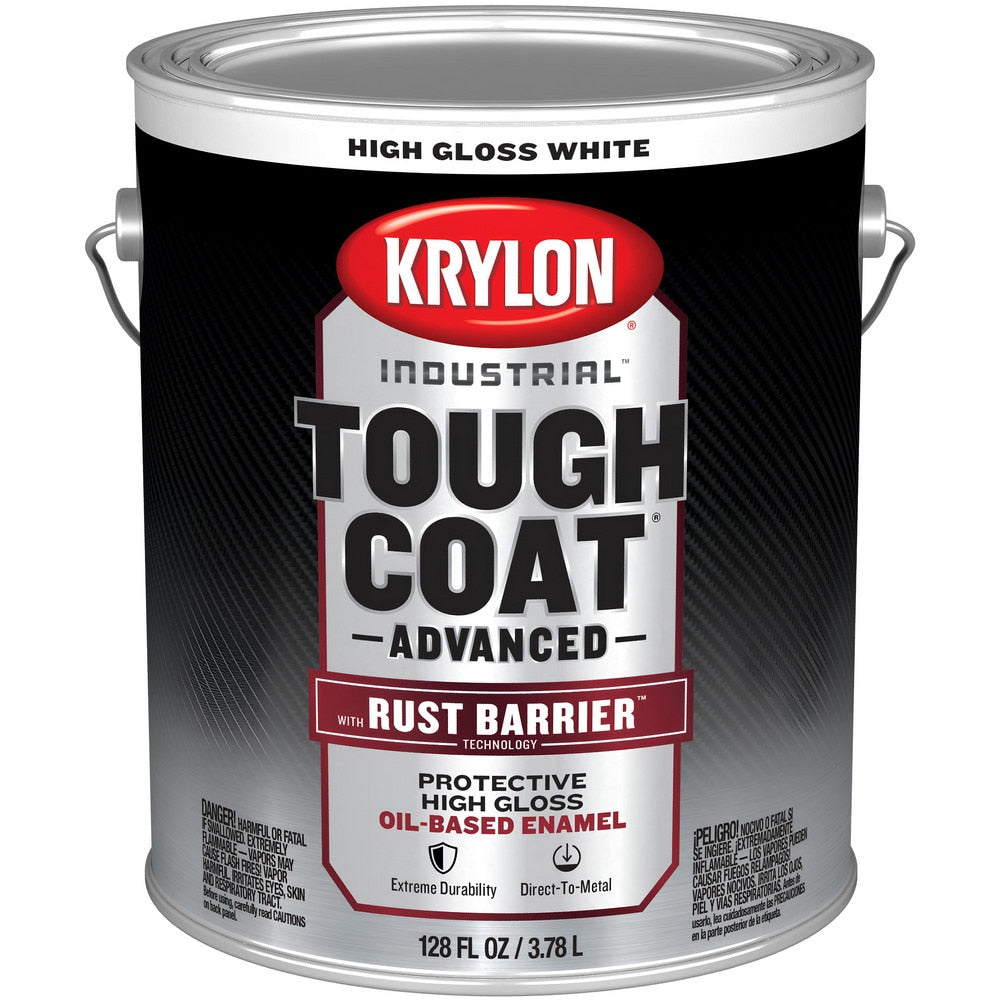 Rust Preventative Paint: 1 gal, White, Gloss Finish