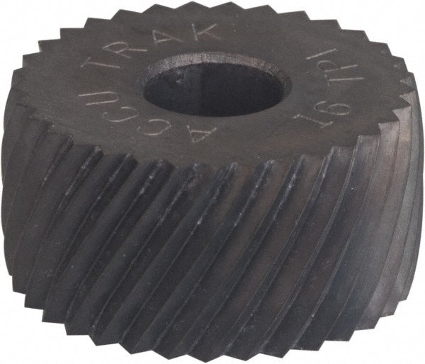 Convex Knurl Wheel: 1-1/4" Dia, 90 ° Tooth Angle, 20 TPI, Diagonal, Cobalt