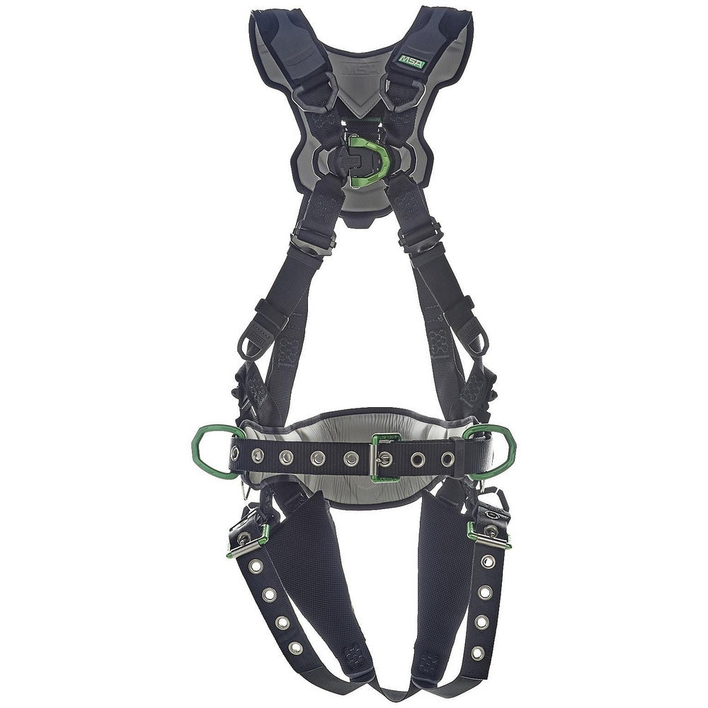 Fall Protection Harnesses:  400.000 Lb,  Construction Style,  Size X-Small & Small,  For Construction,  Polyester, Back & Hips & Front D-Ring