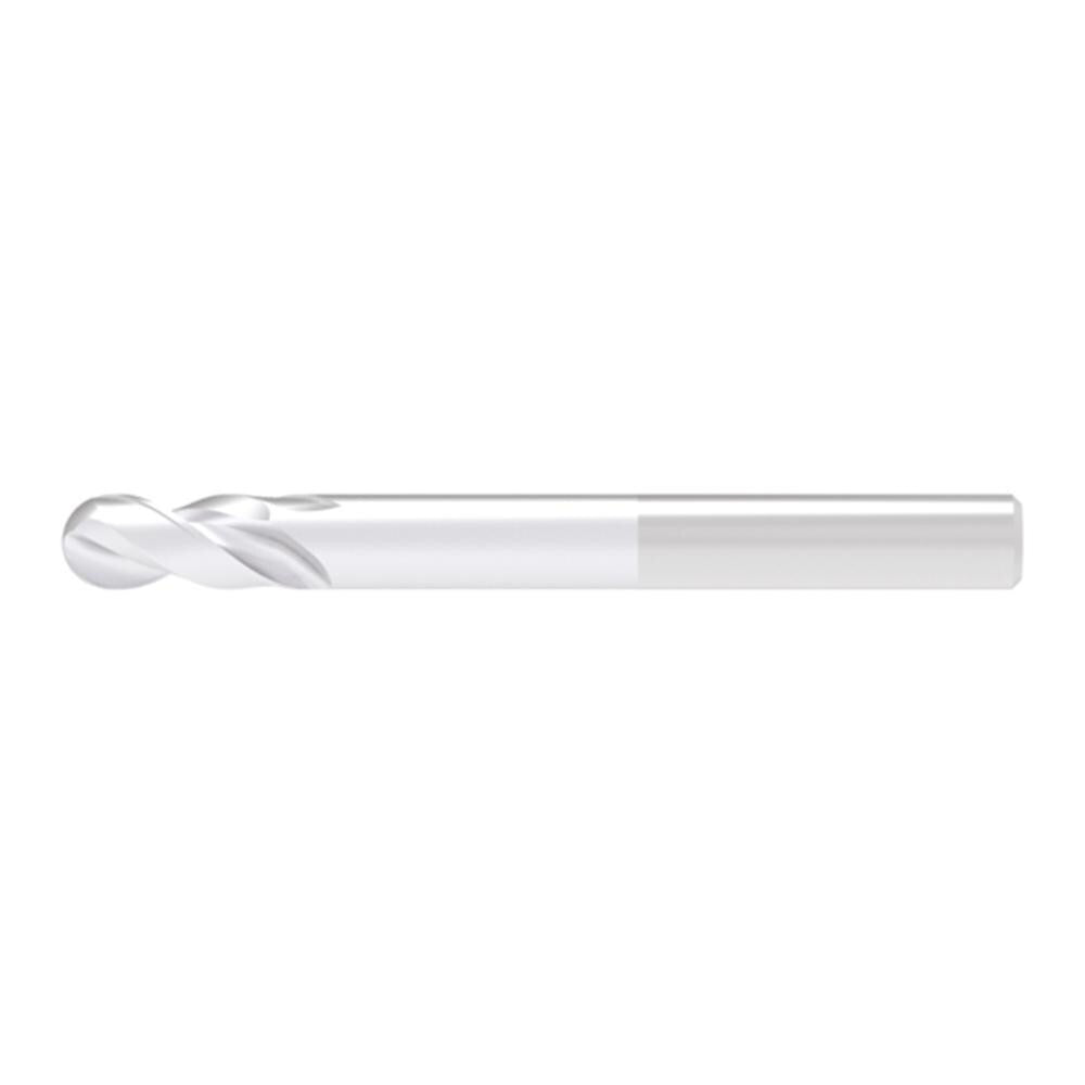 Ball End Mill: 5.00 mm Dia, 12.00 mm LOC, 2 Flute, Solid Carbide