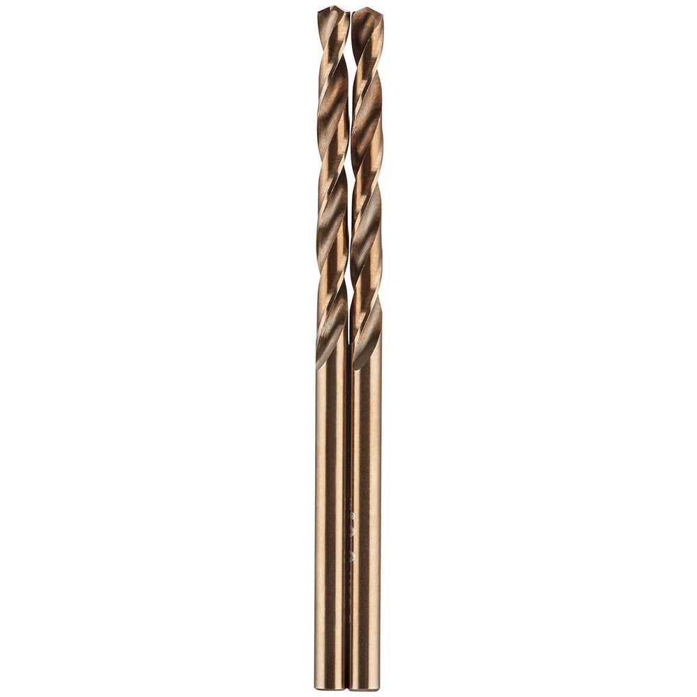 Mechanics Drill Bit:  0.1180" Dia,  135°,  Cobalt,  Hex Shank,  Split Point