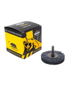 3″ Diameter × 3/8″ Width, 500 Grit, Silicon Carbide, 0.018″ Crimped Bristle, Wheel Brush