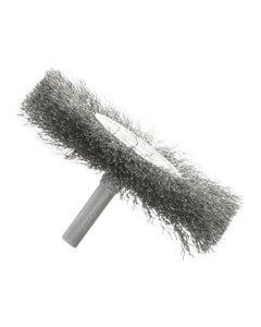 2″ Diameter × 0.312″ Width, Carbon Steel, 0.010″ Crimped Bristle, Wheel Brush