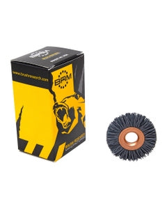 1″ Diameter × 1/4″ Width, 500 Grit, Silicon Carbide, 0.018″ Crimped Bristle, Wheel Brush