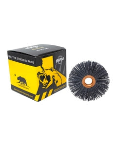3″ Diameter × 1/2″ Width, 180 Grit, Silicon Carbide, 0.035″ Crimped Bristle, Wheel Brush