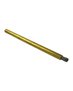 0.187″ Diameter × 1/4″ Shank Diameter × 3/8″ Trim Length, 0.012″ Crimped Bristle, Stainless Steel, Deep Well End Brush