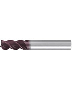 Square End Mill; 10 mm Dia. × 19 mm LOC × 10 mm Shank Dia. × 72 mm OAL ; 3 FL ; Carbide ; AlTiN ; Series 2518A