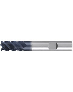 Corner Radius End Mill; 12 mm Dia. × 26 mm LOC × 12 mm Shank Dia. × 83 mm OAL ; 4 FL ; Carbide ; AlTiN ; 1 mm R ; Series Jet-Cut