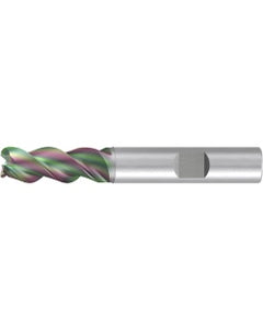 Corner Radius End Mill; 12 mm Dia. × 26 mm LOC × 12 mm Shank Dia. × 83 mm OAL ; 3 FL ; Carbide ; GLT ; Series 2547K