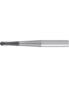 6 mm Dia. × 4.6 mm LOC × 10 mm Shank Dia. × 105 mm OAL, 4 Flute, Carbide, AlCr, Ballnose End Mill
