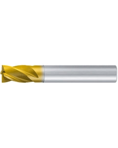 Square End Mill; 3/4″ Dia. × 1″ LOC × 3/4″ Shank Dia. × 3-1/2″ OAL ; 4 FL ; Carbide ; TiAlN+TiN ; 0.012″ R