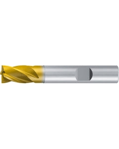 Square End Mill; 3/4″ Dia. × 1″ LOC × 3/4″ Shank Dia. × 3-1/2″ OAL ; 4 FL ; Carbide ; TiAlN+TiN ; 0.012″ R
