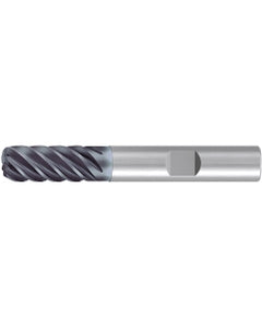 Corner Radius End Mill; 5/8″ Dia. × 1-1/4″ LOC × 5/8″ Shank Dia. × 3-1/2″ OAL ; 6 FL ; Carbide ; AlCr ; 0.06″ R
