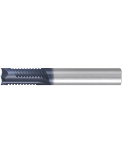 6 mm Dia. × 30 mm LOC × 6 mm Shank Dia. × 75 mm OAL, 2 Flute, Carbide, AlTiN, Fiber-Cut, End Mill