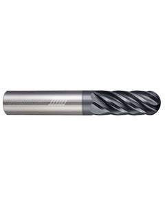 0.375″ Dia. × 0.375″ Shank × 0.5″ DOC × 2″ OAL, APLUS, 6 Flute, Ballnose End Mill