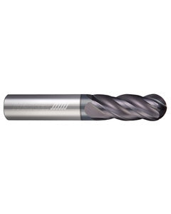 0.25″ Dia. × 0.25″ Shank × 0.75″ DOC × 2.5″ OAL, APLUS, 4 Flute, Ballnose End Mill