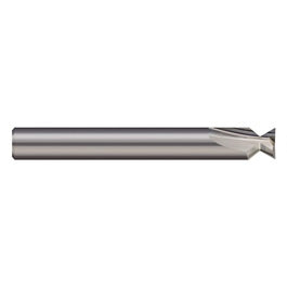 Keyseat Cutter, 3/16″ Dia. × 3/16″ Shank Dia. × 7/64″ CW × 2″ OAL, 2 Teeth, 60 Degrees, Carbide, Round Shank, Uncoated, Specialty Profiles