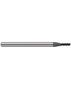 3/16″ Cutting Dia. × 3/16″ Shank Size × 9/16″ LOC × 2″ OAL, 4 Flute, Carbide, AlTiN Nano, 0.04″ Corner Radius End Mill