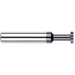 Keyseat Cutter, 5/16″ Dia. × 5/16″ Shank Dia. × 3/32″ CW × 2-1/2″ OAL, 6 Teeth, Carbide, Round Shank, AlTiN, Specialty Profiles