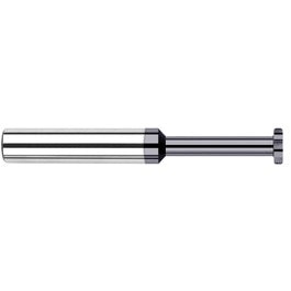 Keyseat Cutter, 3/8″ Dia. × 3/8″ Shank Dia. × 3/32″ CW × 2-1/2″ OAL, 8 Teeth, Carbide, Round Shank, AlTiN, Specialty Profiles