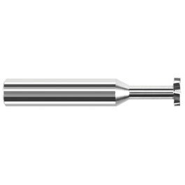 Keyseat Cutter, 5/16″ Dia. × 5/16″ Shank Dia. × 1/16″ CW × 2-1/2″ OAL, 6 Teeth, Carbide, Round Shank, Uncoated, Specialty Profiles