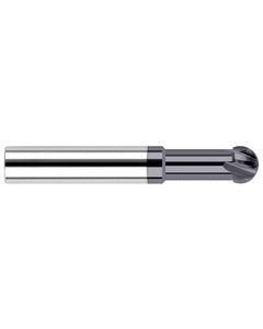 1/8″ Dia. × 0.084″ LOC × 1/8″ Shank Size × 2″ OAL, 4 Flute, Carbide, TiAlN, Ballnose Endmill