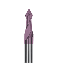 8 mm Dia. × 0.315″ Shank × 0.63″ Flute Length × 2-3/4″ OAL, 60 Degrees, Carbide, Hard'X, Multi-Function Tool