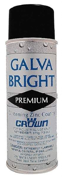 Crown - 16 oz Zinc Cold Galvanizing Compound - Comes in Aerosol, Food Grade - Exact Tool & Supply
