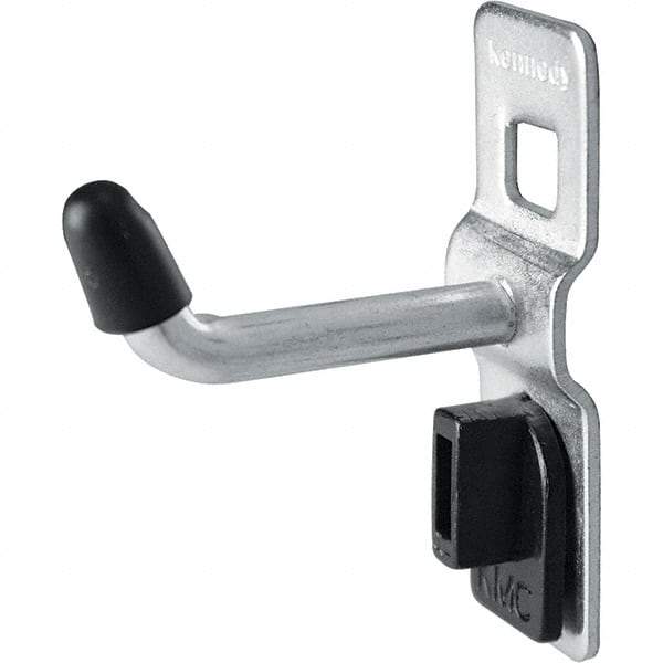Kennedy - 1/4" Diam, 1" Long Single Vertical End Pegboard Hook - Steel - Exact Tool & Supply