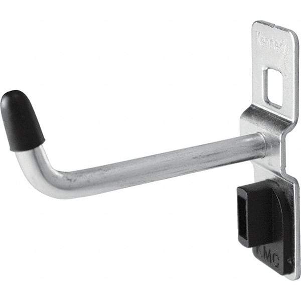 Kennedy - 1/4" Diam, 2" Long Single Vertical End Pegboard Hook - Steel - Exact Tool & Supply