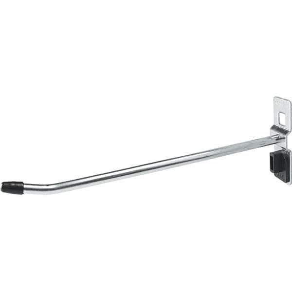 Kennedy - 1/4" Diam, 5-15/16" Long Single Angled End Pegboard Hook - Steel - Exact Tool & Supply
