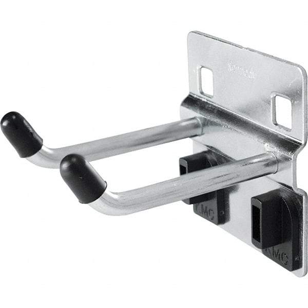 Kennedy - 2" Long Double Vertical End Pegboard Hook - Steel - Exact Tool & Supply