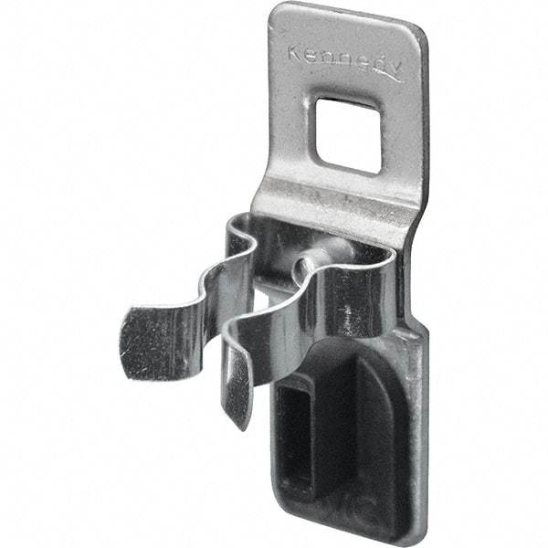 Kennedy - 1/2" Diam, Single Spring Clip Pegboard Hook - Steel - Exact Tool & Supply