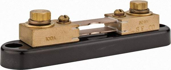 Simpson Electric - Panel Meter Portable Shunt - 100, 50 mV Drop, Screw Terminal, For Use with Falcon Series 200 mVDC Meters - Exact Tool & Supply