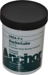 Made in USA - Anchorlube G-771, 1/2 Pt Jar Cutting Fluid - Water Soluble, For Broaching, Counterboring, Drawing, Drilling, Engraving, Fly-Cutting, Hole Extruding, Milling, Piercing, Punching, Sawing, Seat Forming, Spot Facing, Tapping - Exact Tool & Supply