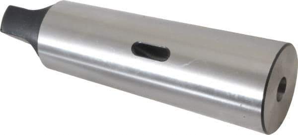 Interstate - MT1 Inside Morse Taper, MT5 Outside Morse Taper, Standard Reducing Sleeve - Soft with Hardened Tang, 1/4" Projection, 156mm OAL, 44.7mm Body Diam - Exact Tool & Supply