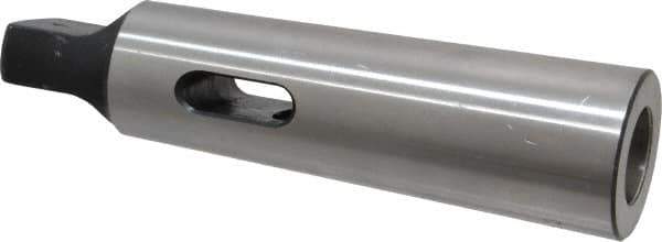 Interstate - MT2 Inside Morse Taper, MT4 Outside Morse Taper, Standard Reducing Sleeve - Soft with Hardened Tang, 1/4" Projection, 124mm OAL, 31.6mm Body Diam - Exact Tool & Supply