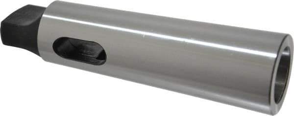 Interstate - MT4 Inside Morse Taper, MT5 Outside Morse Taper, Standard Reducing Sleeve - Soft with Hardened Tang, 3/4" Projection, 171mm OAL, 45.5mm Body Diam - Exact Tool & Supply