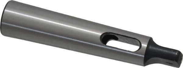 Interstate - MT1 Inside Morse Taper, MT2 Outside Morse Taper, Standard Reducing Sleeve - Hardened & Ground Throughout, 5/8" Projection, 160mm OAL, 20mm Body Diam - Exact Tool & Supply