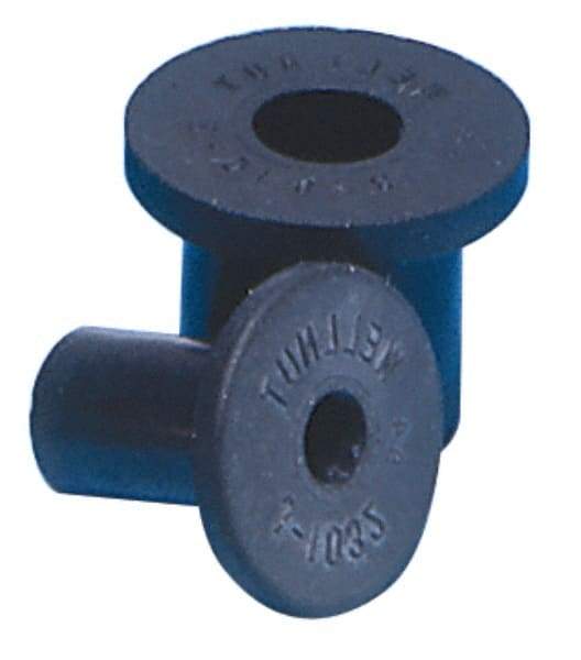 RivetKing - #10-32, 0.562" Diam x 0.04" Thick Flange, Rubber Insulated Rivet Nut - UNF Thread, Rubber, 0.377" Body Diam, 0.665" OAL - Exact Tool & Supply