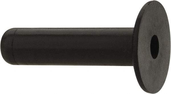 RivetKing - #6-32, 0.554" Diam x 0.035" Thick Flange, Rubber Insulated Rivet Nut - UNC Thread, Rubber, 0.24" Body Diam, 0.981" OAL - Exact Tool & Supply